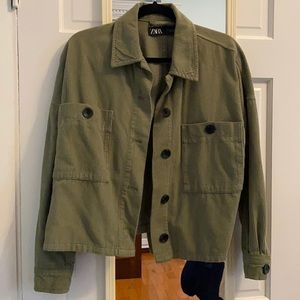 Cropped corduroy jacket